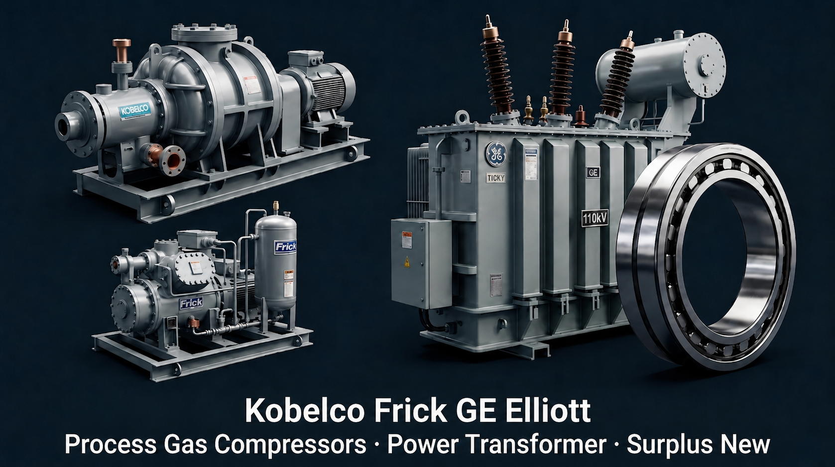 Kobelco Frick GE Elliott, 7 Items, Screw Compressors Transformer